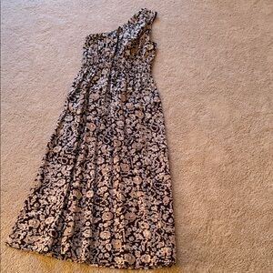 Rails Black and White One-Shoulder Dress